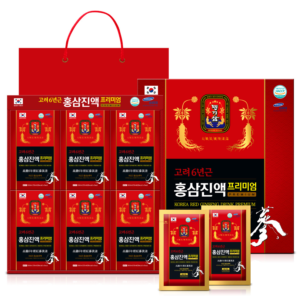 명기삼 고려6년근 <b>홍삼</b><b>진액</b> 프리미엄 <b>70ml</b> x 30포, 1개