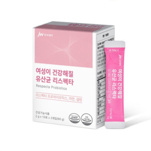 JW<b>중외제약</b> 여성이 <b>건강</b>해질 유산균 리스펙타 2g x 30포, 1개