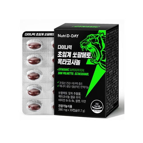 <b>뉴트리</b>디데이 다이나믹 초임계 쏘팔메토 <b>옥타코사놀</b> 390mg x 30캡슐, 1개