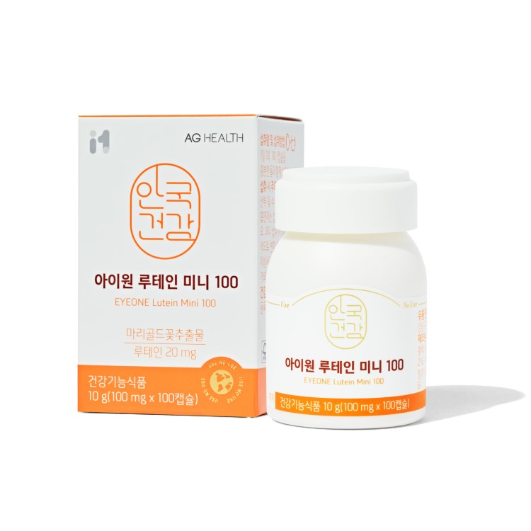 <b>안국</b>건강 아이원 <b>루테인 미니100</b> <b>100</b>mg x <b>100</b>캡슐, 1개