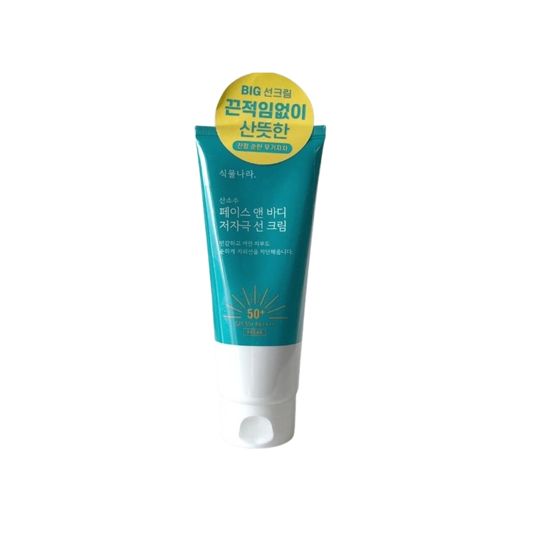 식물나라 산소수 페이스 앤 바디 저자극 선크림 150ml(SPF50+), 1개