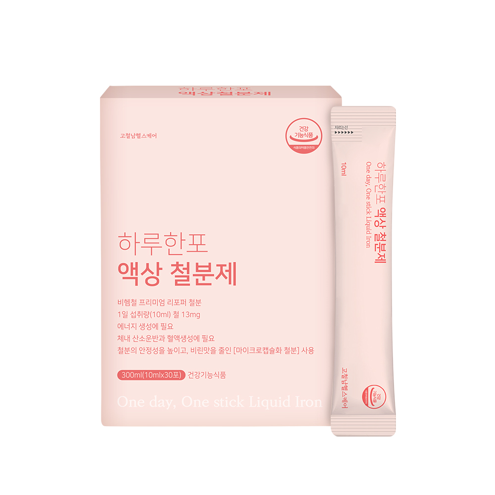 고철남헬스케어 하루한포 액상 <b>철분</b>제 10ml x 30포, 1개