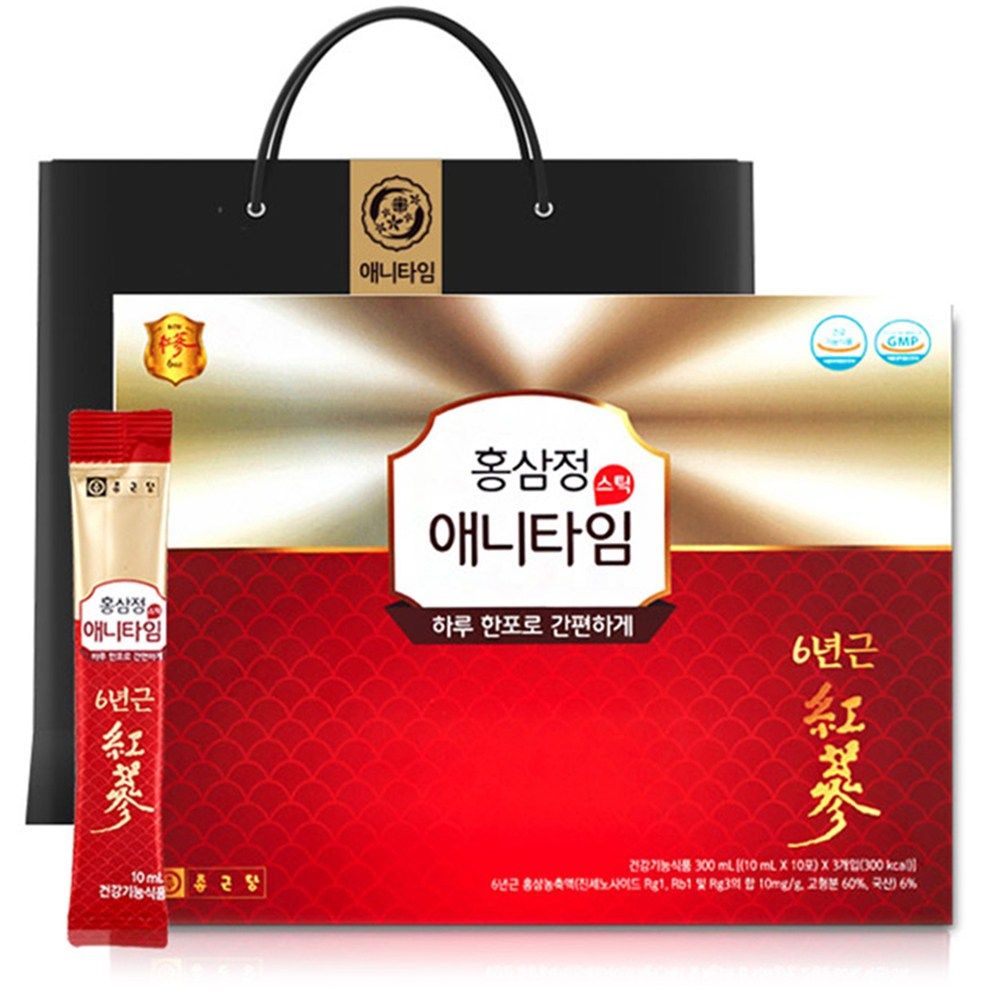 종근당건강 홍삼정 애니타임스틱 10ml x 30포, 1개
