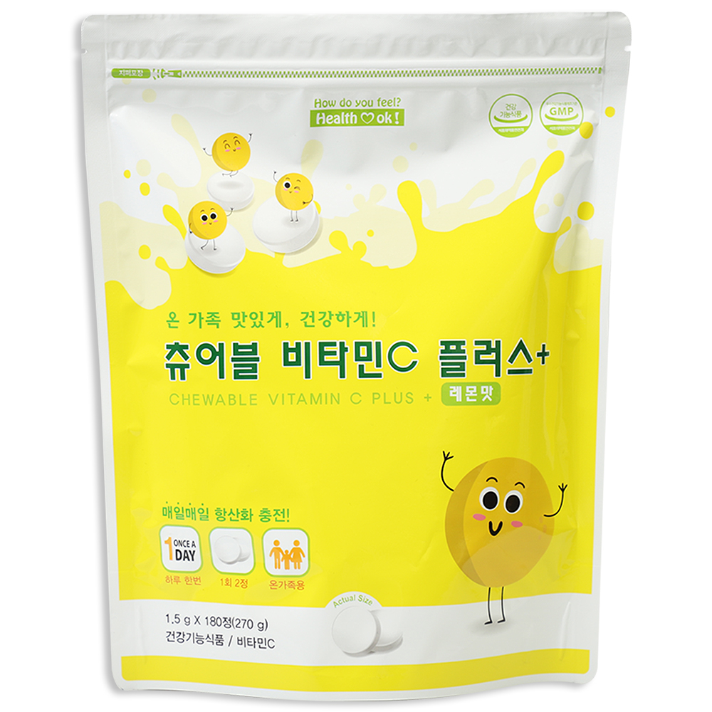헬퍼장 츄어블 비타민C 플러스 레몬맛 1.5g x 180정, 1개