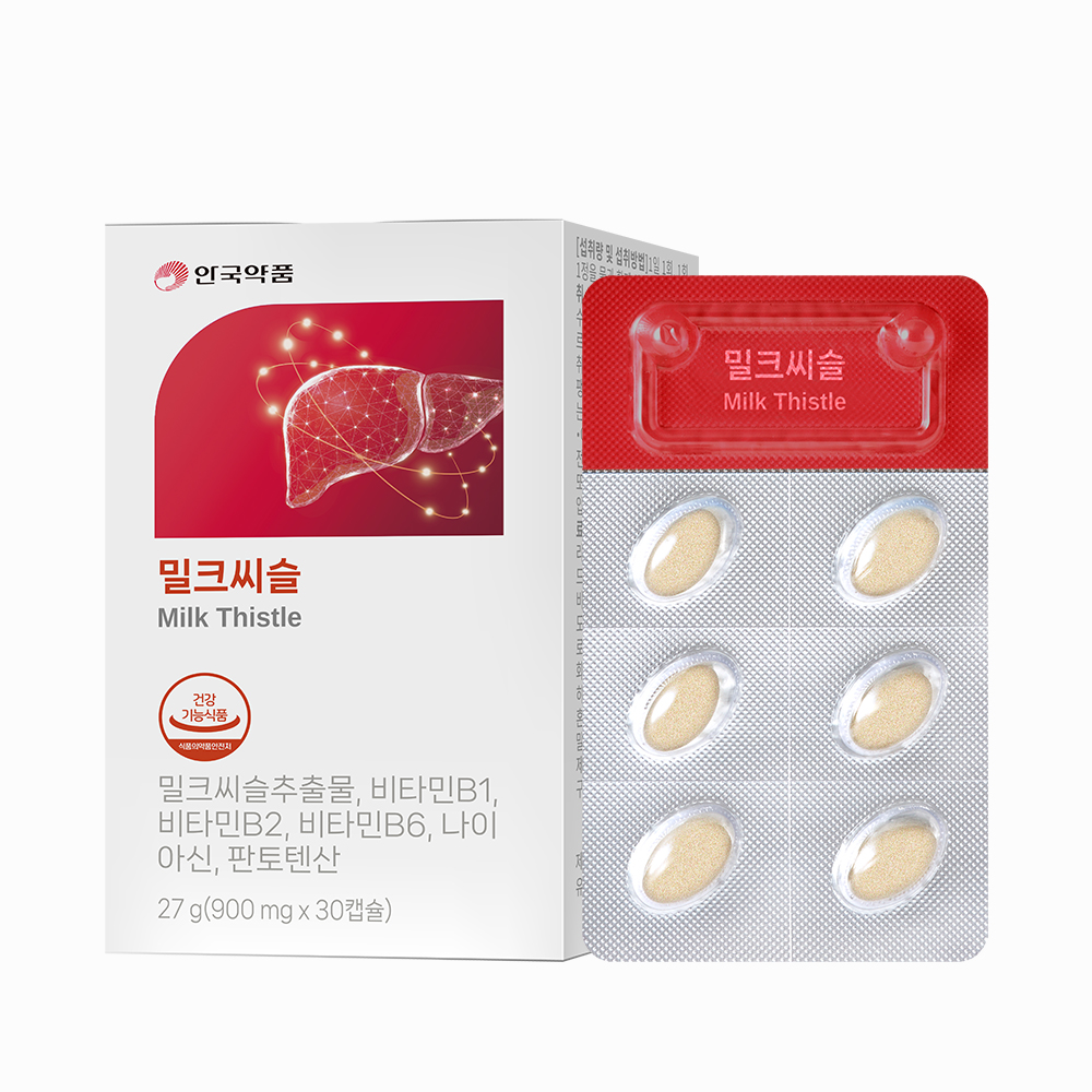 <b>안국약품</b> 원더풀 밀크씨슬 900mg x 30정, 4개