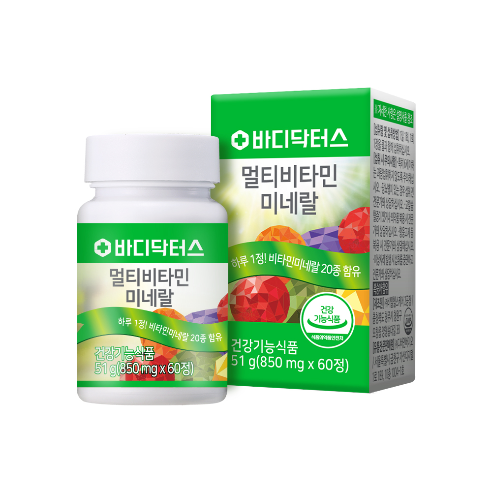<b>바디닥터스</b> 멀티<b>비타민</b> 미네랄 500mg x 180정, 1개