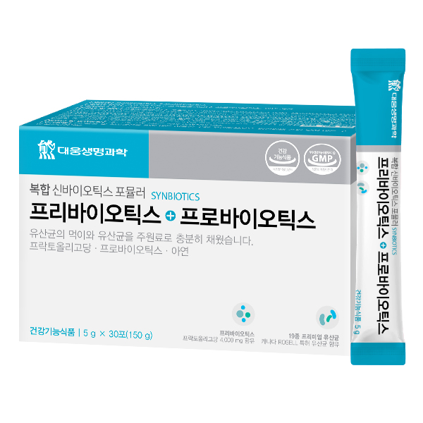 대웅<b>생명과학</b> 프리바이오틱스 <b>프로바이오틱스</b> 5g x 30포, 1개