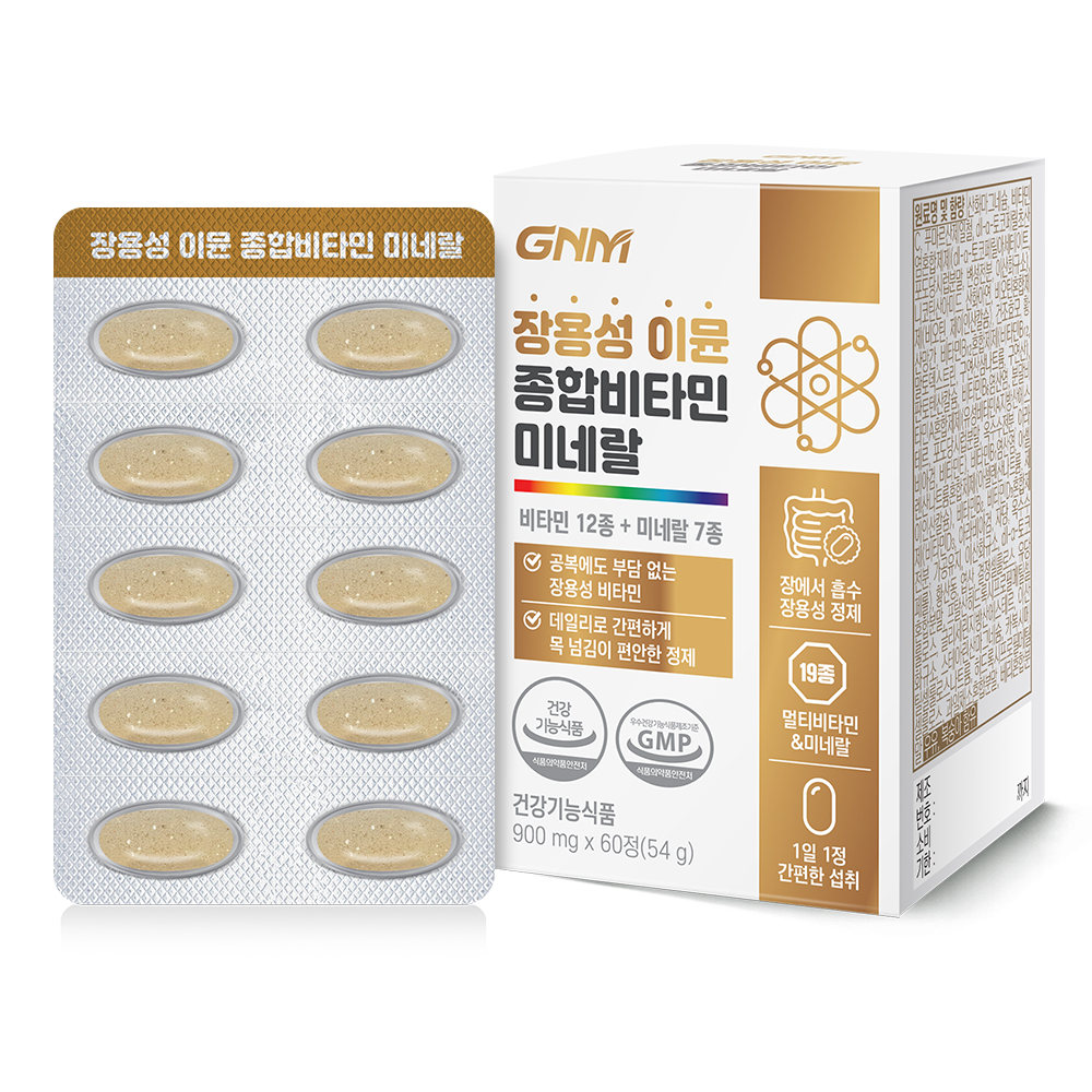 <b>GNM</b>자연의품격 장용성 이뮨 종합비타민 미네랄 900mg x 60정, 1개