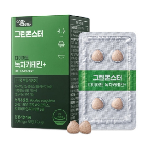 그린몬스터 <b>다이어트</b> <b>녹차카테킨</b>+ 550mg x 28정, 2개