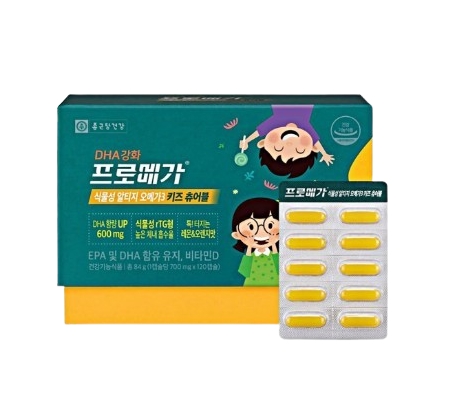 종근당건강 프로메가 식물성 알티지 <b>오메가3</b> 키즈 츄어블 <b>700</b><b>mg</b> x 120캡슐, 1개