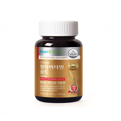 뉴트리디데이 프리미엄 멀티<b>비타민</b> 골드 500mg x 60정, 1개