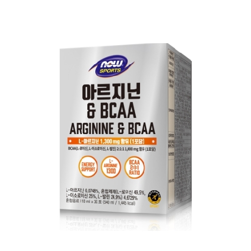 <b>나우푸드 아르지닌</b> &amp; BCAA 18ml x 30포, 2개