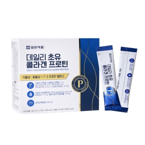 일양약품 데일리 초유 콜라겐 프로틴 16g x 30포, 3개