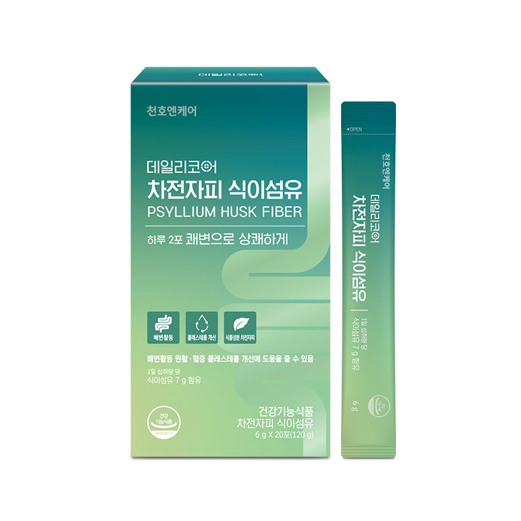 천호엔케어 데일리코어 <b>차전자피</b> 식이섬유 6g x 20포, 1개
