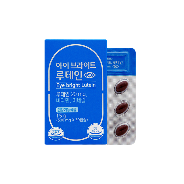 <b>그린스토어</b> 아이브라이트 루테인 500mg x 30캡슐, 1개
