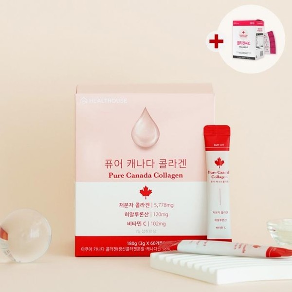 헬스하우스 <b>퓨어</b> 캐나다 <b>콜라겐</b> 3g x 60포, 1개