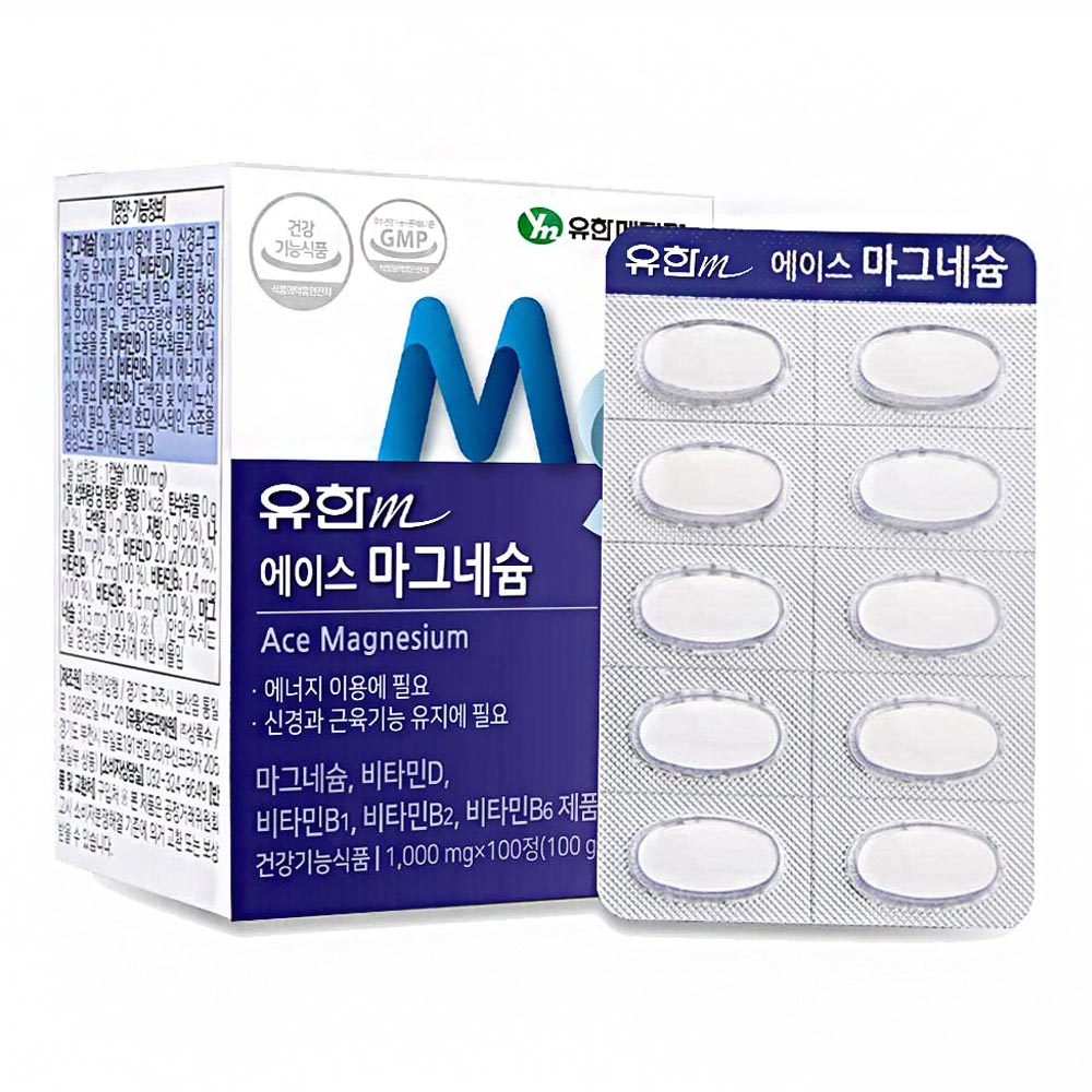 유한메디카 에이스 마그네슘 1000mg x 100정, 3개