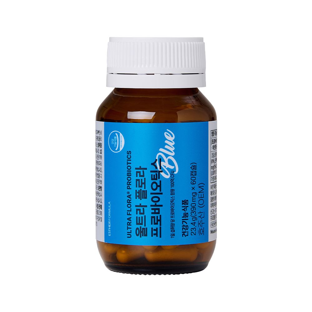 에스더포뮬러 울트라 플로라 <b>프로바이오틱스</b> 블루 650mg x 60캡슐, 1개