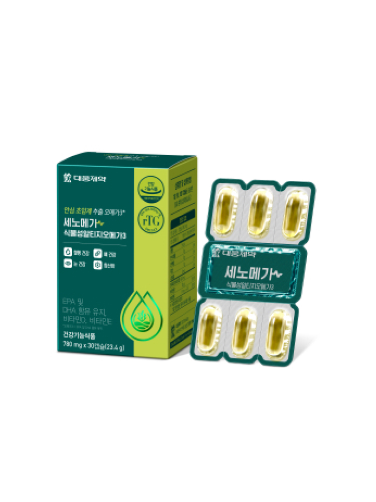 <b>대웅</b>제약 세노메가 식물성 <b>알티지 오메가3</b> 780mg x 30캡슐, 2개