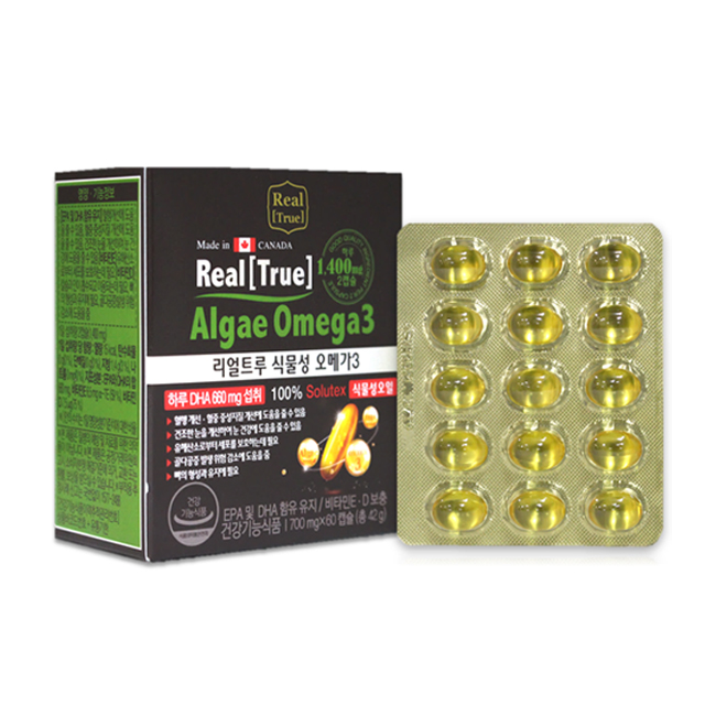 뉴네이처 리얼트루 식물성 <b>오메가</b>3 700mg x 60캡슐, 5개