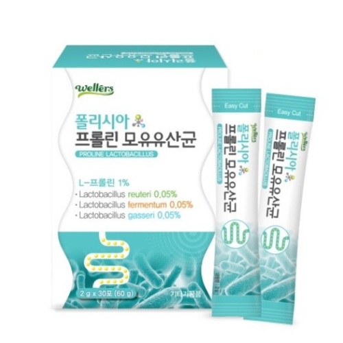 WELLERS 폴리시아 프롤린 모유유산균 2g x 30포, 1개