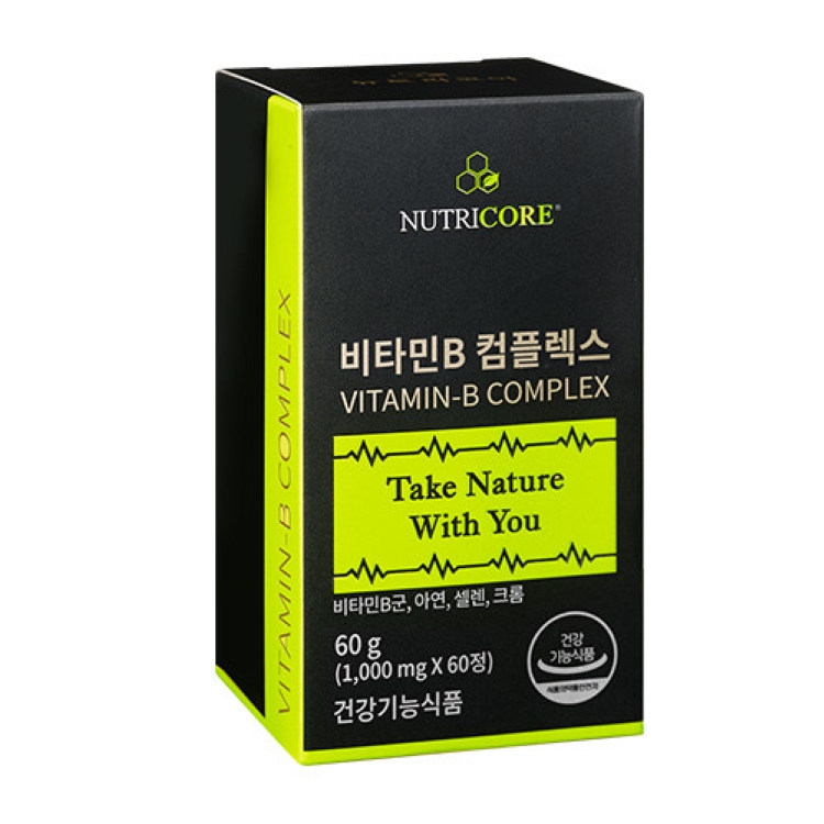뉴트리코어 <b>비타민B</b> 컴플렉스 1000mg x 60정, 1개