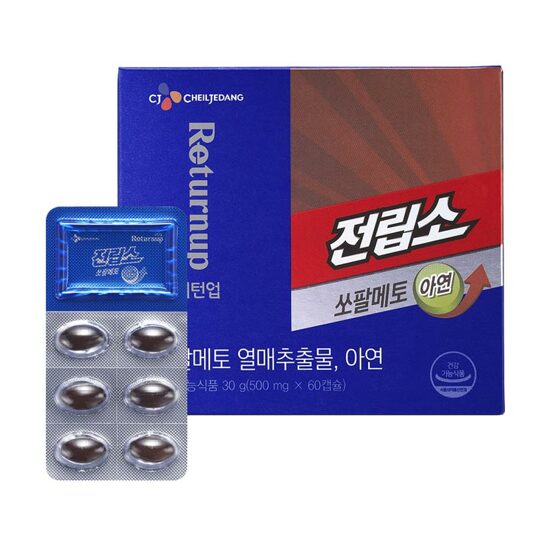 전립소 <b>쏘팔메토</b> 500mg x 60캡슐, 6개