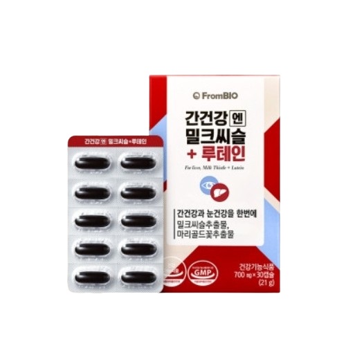 <b>프롬바이오</b> 간건강엔 밀크씨슬+루테인 700mg x 30캡슐, 6개