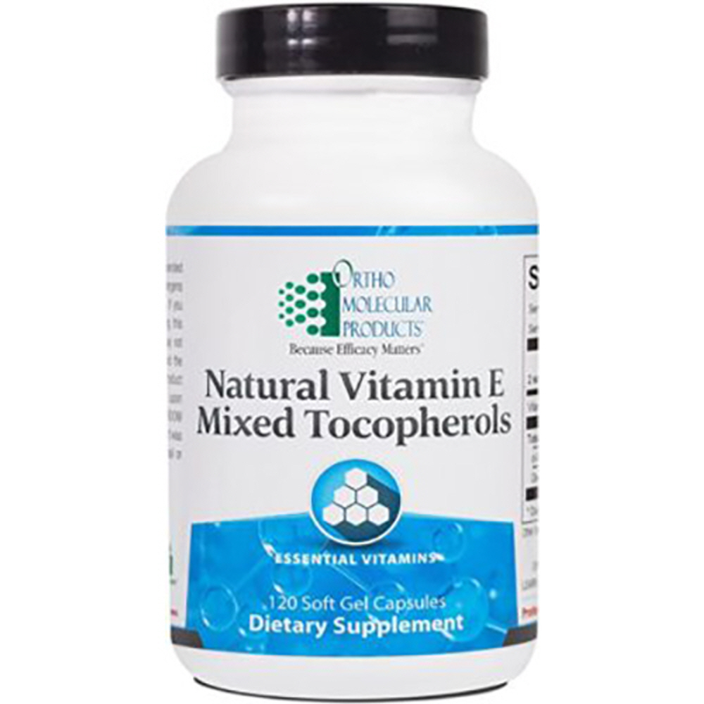 미국 Ortho Molecular Natural Vitamin E 120정 비타민E 심<b>혈관</b> 신경계 건강  1개