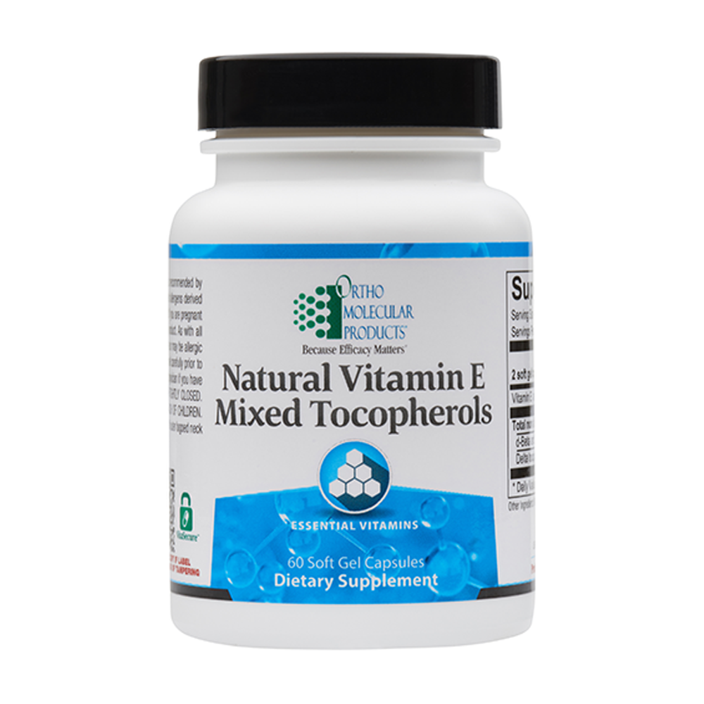 미국 Ortho Molecular Natural Vitamin E 60정 비타민E 심<b>혈관</b> 신경계 건강  1개