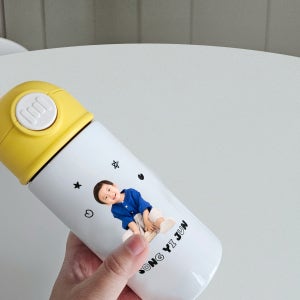 포토 빨대 텀블러 어린이집 유치원 등원준비물 유아용, 화사한 작업실