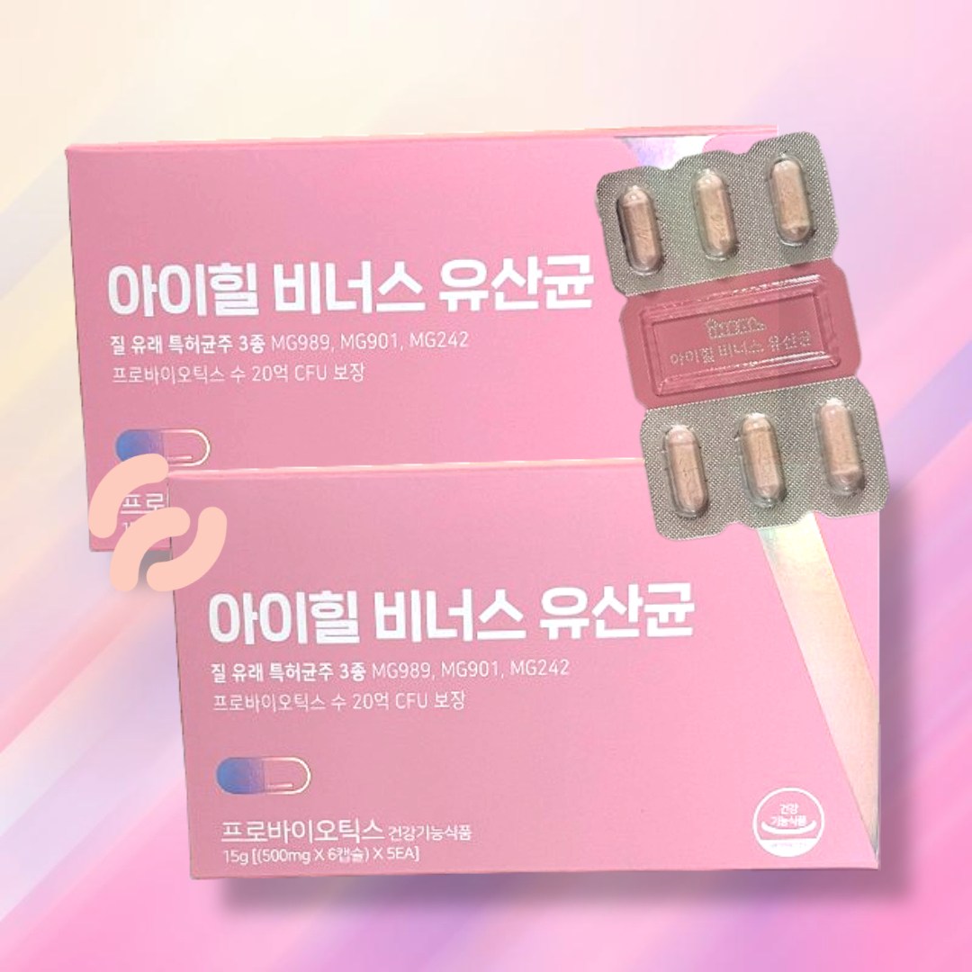 <b>아이힐</b> 비너스 질 유래 유산균 500mg 30캡슐 2개 여성 <b>장</b> 건강 영양제  30정