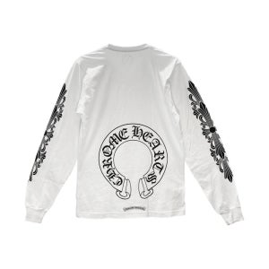 크롬하츠 클래식 홀스슈 로고 화이트 롱슬리브 티셔츠 103911766