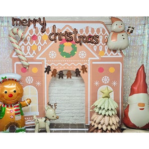 눈가린 산타 스탠딩 은박풍선 / 크리스마스 대형 산타 은박풍선 홈파티 꾸미기 장식 용품