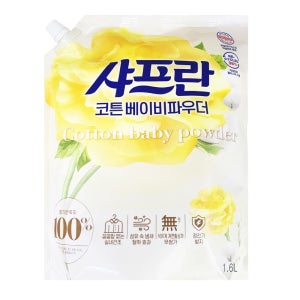 샤프란 섬유유연제 코튼 앤 크림 리필  1.6L  7개