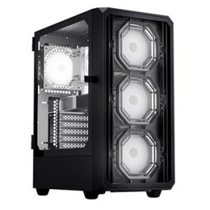 마이크로닉스 WIZMAX 문 미들타워 케이스 블랙