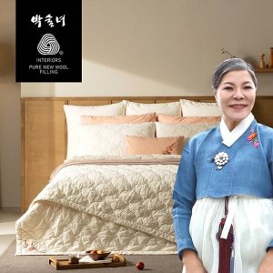 [단하루특가] 박술녀 호주산 도톰 양모 순면 이불겸패드 2장세트 SS+SS (작품명 연모)