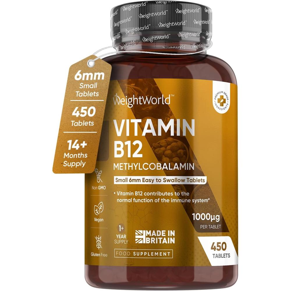 영국 <b>웨이트월드</b> WeightWorld <b>비타민B12</b> 1000mcg 퓨어 메틸코발라민  2개  450정