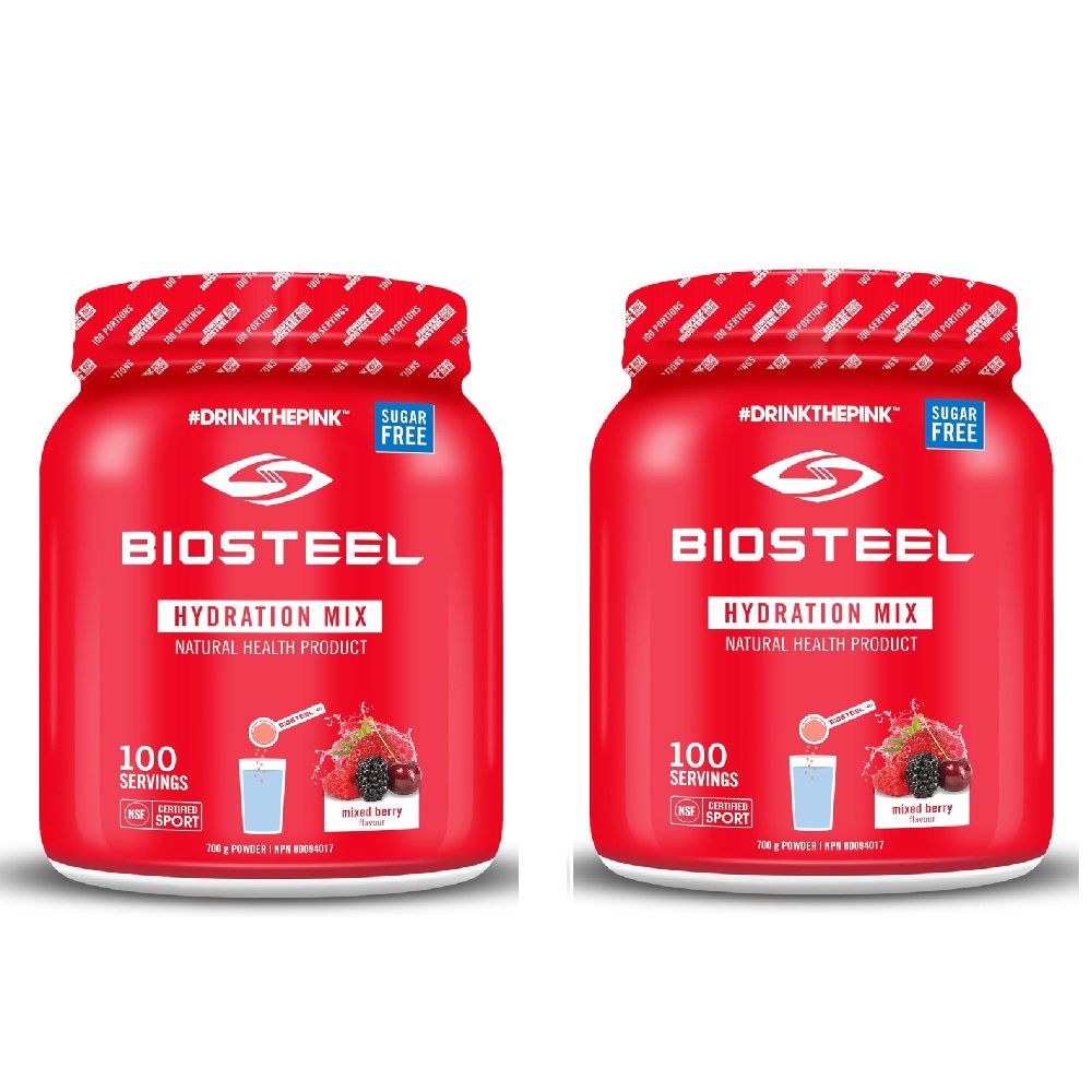 <b>BioSteel</b> <b>바이오스틸</b> 하이드레이션믹스 믹스베리 100회분 2개 무설탕 건강 <b>운동</b> 미국  700g