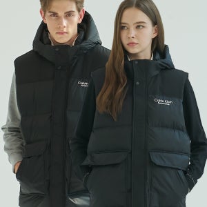캘빈클라인 캘빈클라인 퍼포먼스 남녀공용 후드 패딩 베스트 (블랙)