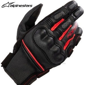 알파인스타장갑PHENOM LEATHERSHORT GLOVES- black/bright red -
