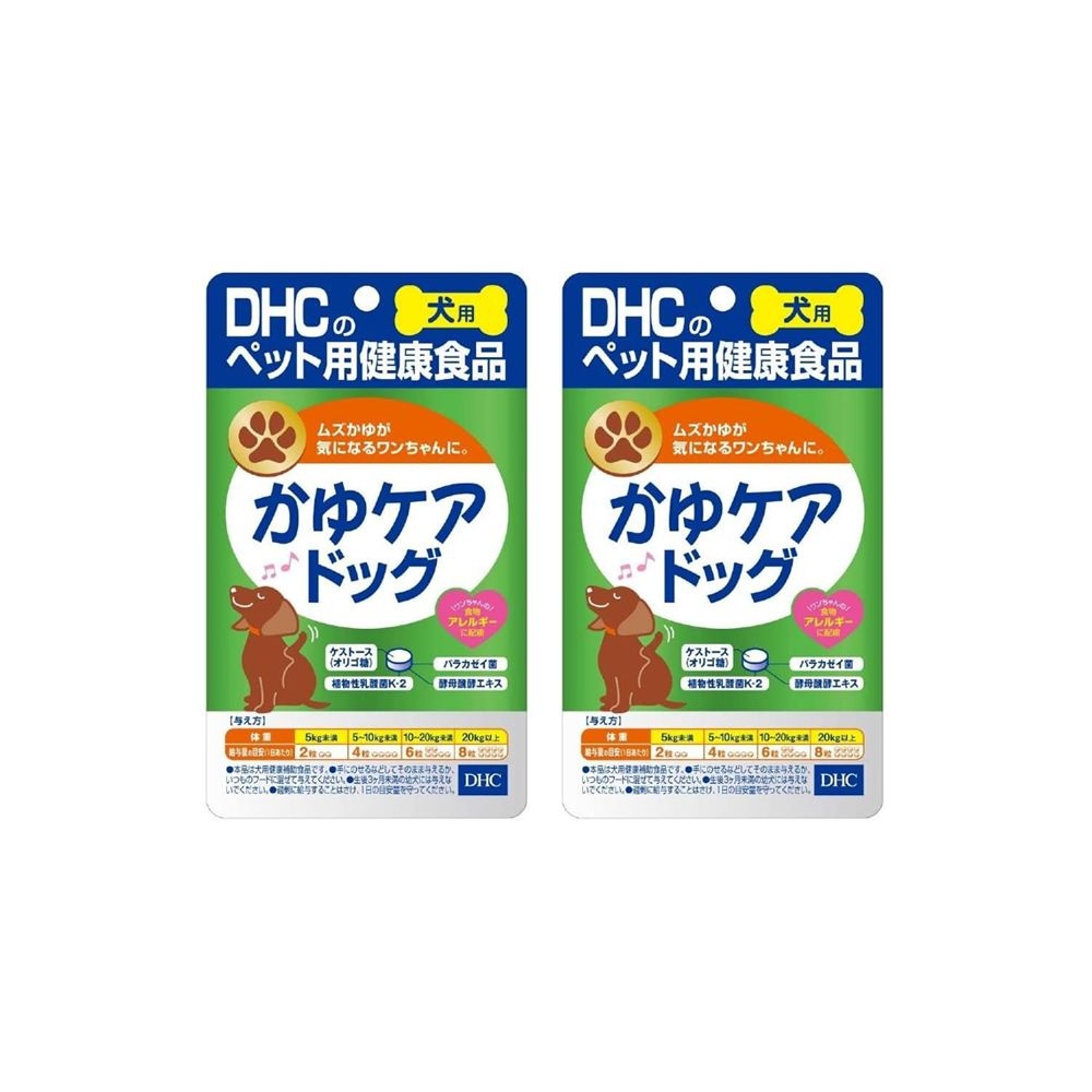 <b>DHC</b> 강아지 건강식품 <b>가려움</b> 케어 도그 60정 피부 영양 효모 발효 유산균 x 2개