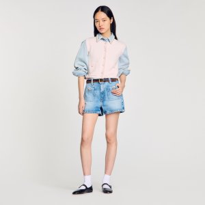 [산드로] [스타착용] 텍스처 트위드 베스트 SF25S3FRGDJ72 SFPCA01185