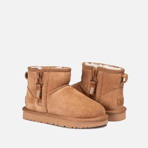 OZWEAR UGG 오즈웨어 키즈 지퍼 로고 테이프 미니 부츠