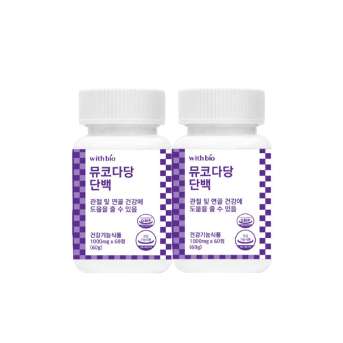 현대인의 관절 연골 관리 신체 조직보호 퇴행성관절 뮤코다당 단백 60정X2통