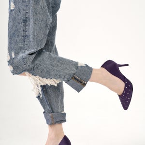 [에뗄린] Luna Pearl on the Satin Stilettos Purple 5,7,9cm Luna Pearl on the Satin Stilettos