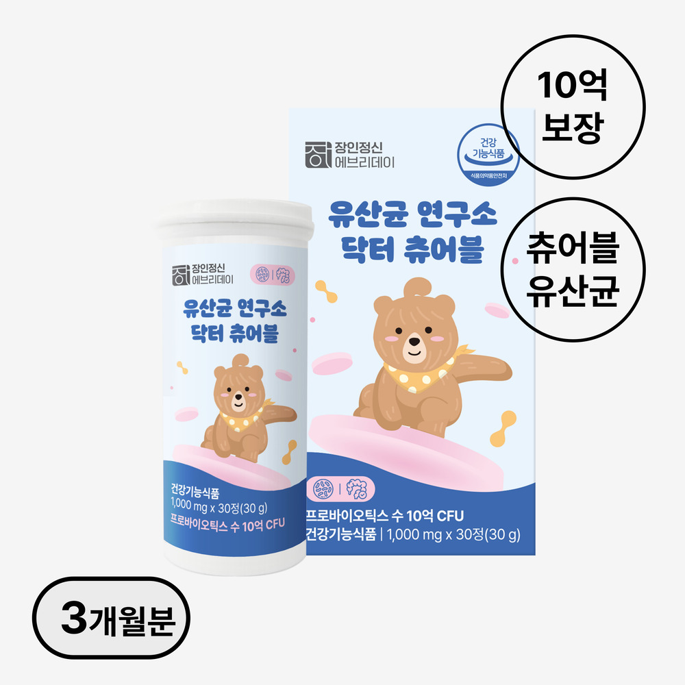 <b>어린이</b>유산균 유기농부원료 장건강 닥터츄어블 장인정신  30g  3개