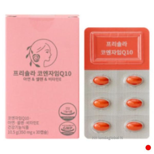 [기타] <b>프리솔라</b> 코엔자임Q10 아연 셀레늄 <b>비타민E</b> 30캡슐