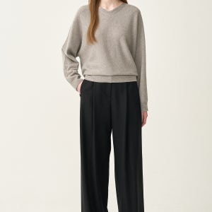 [the CASHMERE] 캐시미어 홀가먼트 니트 탑 / CM2F0KTO605W_TG