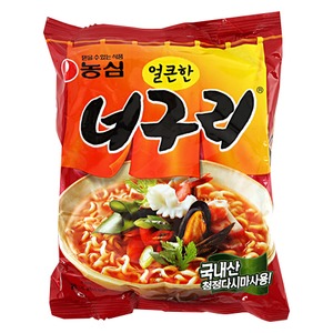 농심 얼큰한 너구리 얼큰한맛, 120g, 5개